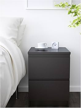 IKEA MALM マルムチェスト ブラックブラウン 40x55 cm Amazon｜IKEA MALM - Chest of 2 drawers, black-brown - 40x55